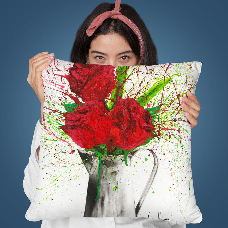 Scarlet Lovers Throw Pillow By Ashvin Harrison