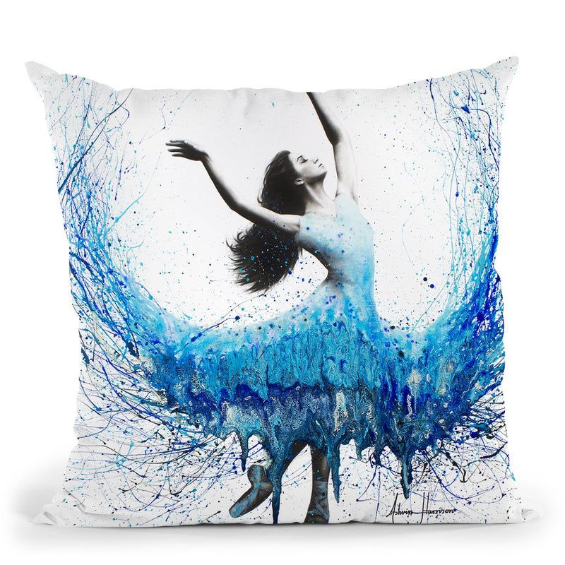 Sound Wave Dancer Ballerina Throw Pillow By Ashvin Harrison