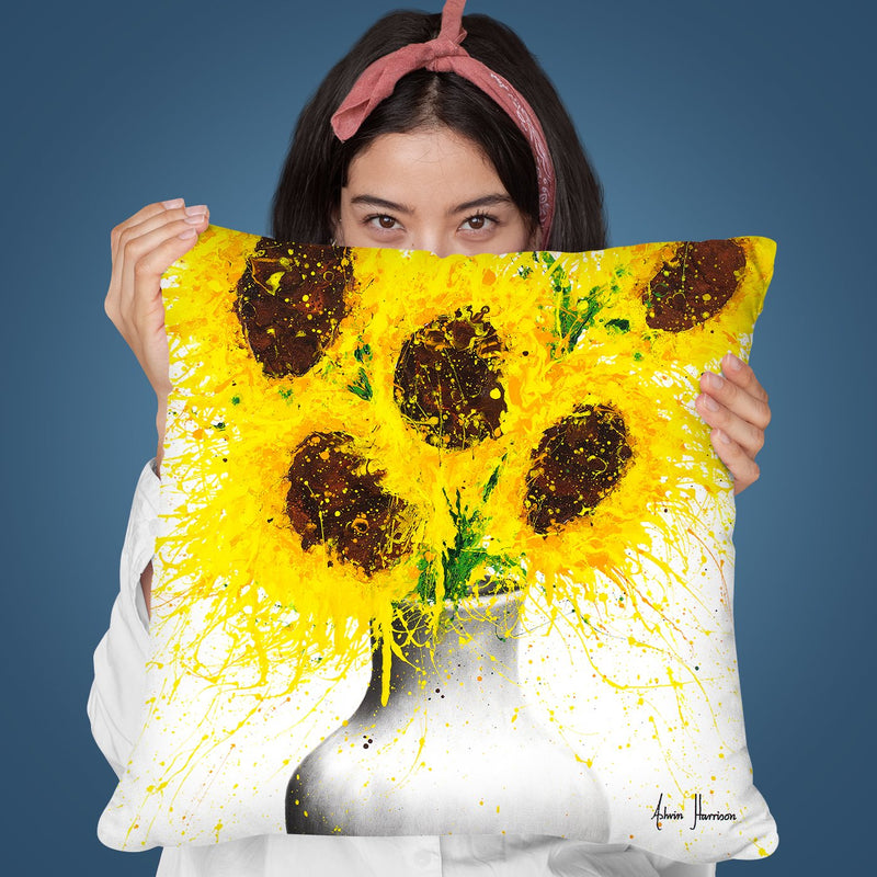 Sunflower Song Throw Pillow By Ashvin Harrison