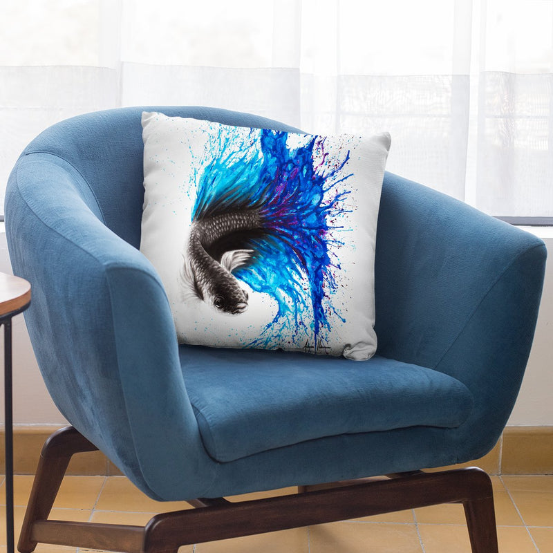 Azul Gourami Throw Pillow By Ashvin Harrison