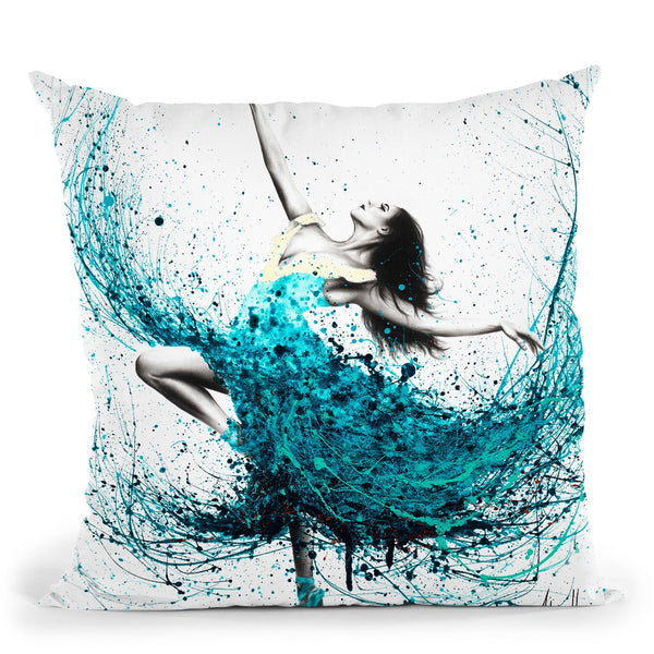 Teal Dancer Throw Pillow By Ashvin Harrison