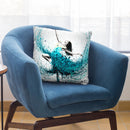 Teal Dancer Throw Pillow By Ashvin Harrison