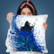Teal Wave Dance Throw Pillow By Ashvin Harrison