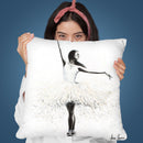 The White Swan Throw Pillow By Ashvin Harrison
