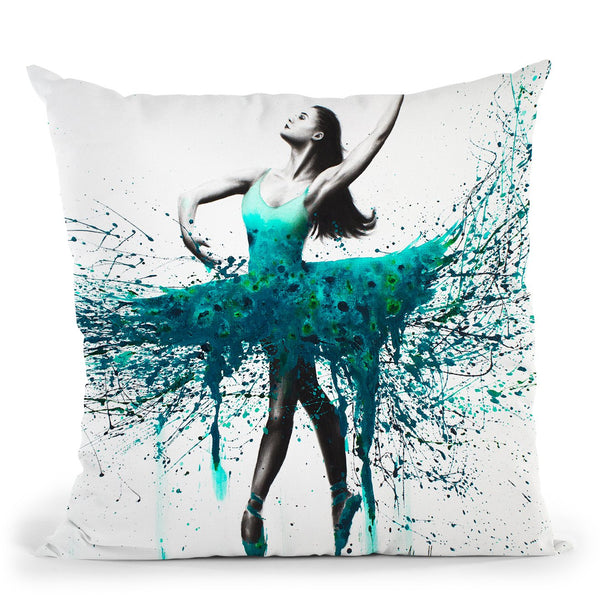 Turquoise Twist Throw Pillow By Ashvin Harrison