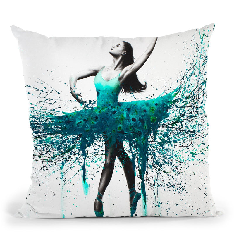 Turquoise Twist Throw Pillow By Ashvin Harrison
