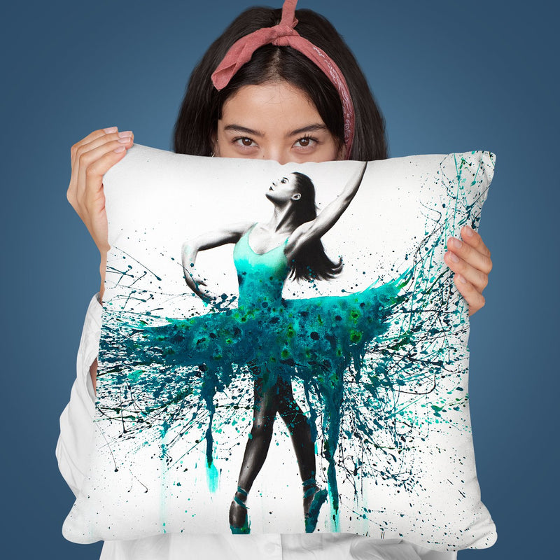 Turquoise Twist Throw Pillow By Ashvin Harrison