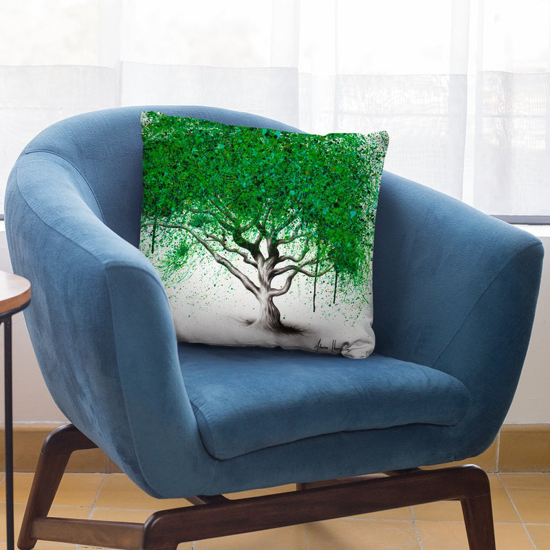 Green Breeze Tree Throw Pillow By Ashvin Harrison