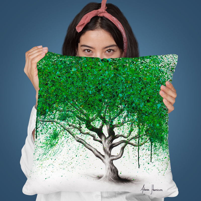 Green Breeze Tree Throw Pillow By Ashvin Harrison