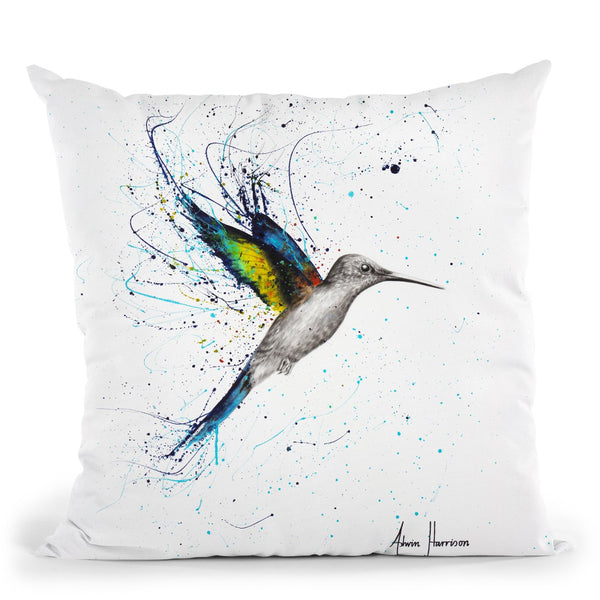 Happy Hummingbird Throw Pillow By Ashvin Harrison