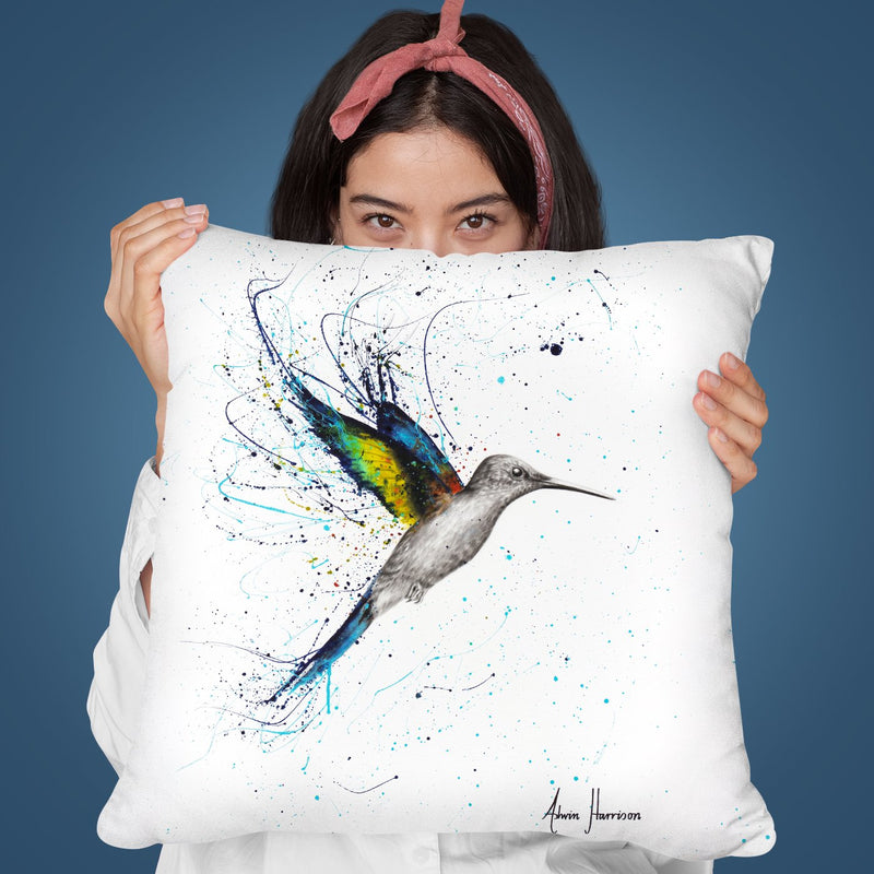 Happy Hummingbird Throw Pillow By Ashvin Harrison