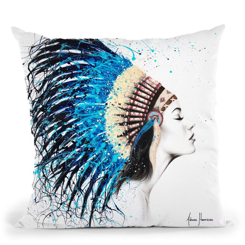 Her Feathers Throw Pillow By Ashvin Harrison