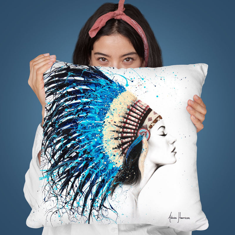 Her Feathers Throw Pillow By Ashvin Harrison
