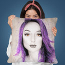 Her Purpura Throw Pillow By Ashvin Harrison
