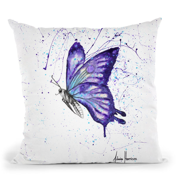 Lavender Butterfly Throw Pillow By Ashvin Harrison