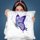 Lavender Butterfly Throw Pillow By Ashvin Harrison
