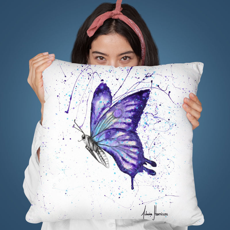 Lavender Butterfly Throw Pillow By Ashvin Harrison