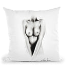 Nude Woman Charcoal Study 67 Throw Pillow By Ashvin Harrison