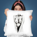 Nude Woman Charcoal Study 67 Throw Pillow By Ashvin Harrison