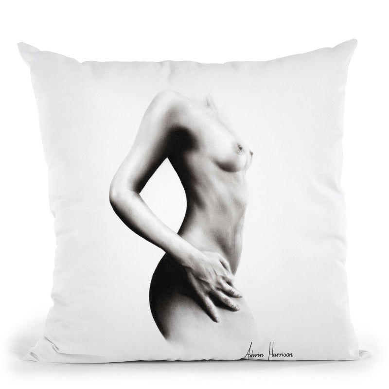 Nude Woman Charcoal Study 70 Throw Pillow By Ashvin Harrison