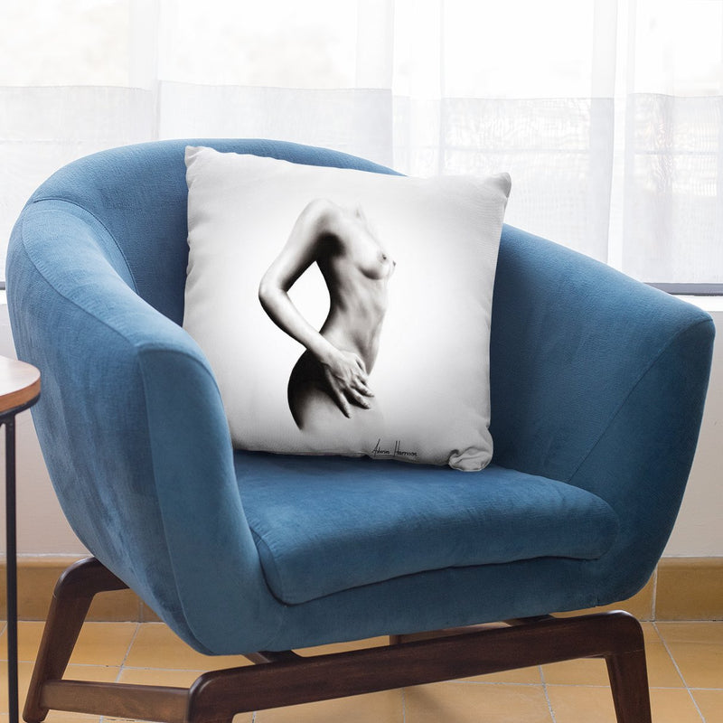 Nude Woman Charcoal Study 70 Throw Pillow By Ashvin Harrison
