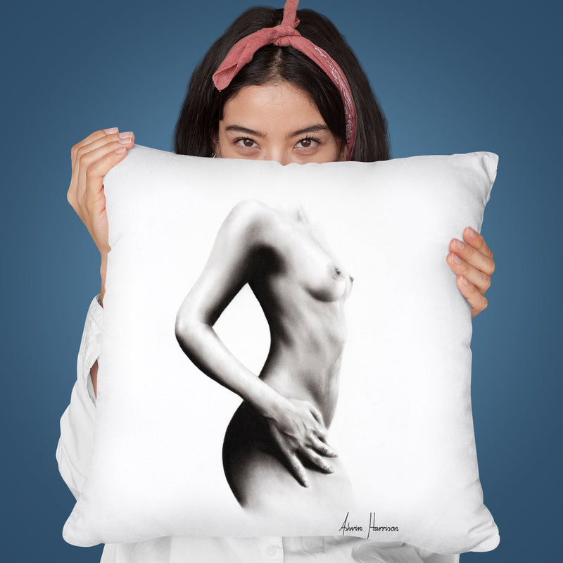 Nude Woman Charcoal Study 70 Throw Pillow By Ashvin Harrison
