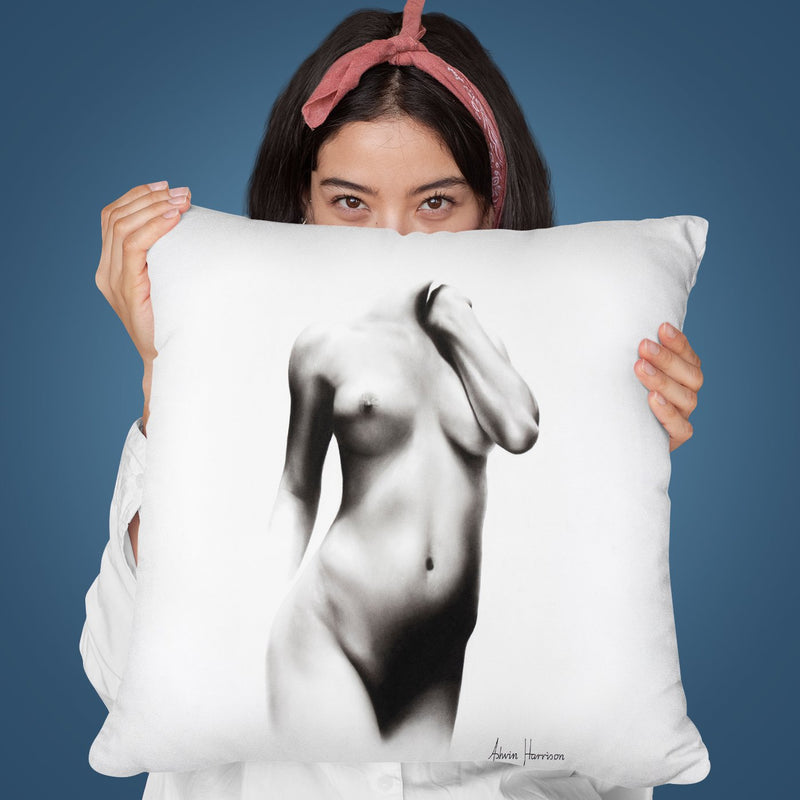 Nude Woman Charcoal Study 71 Throw Pillow By Ashvin Harrison