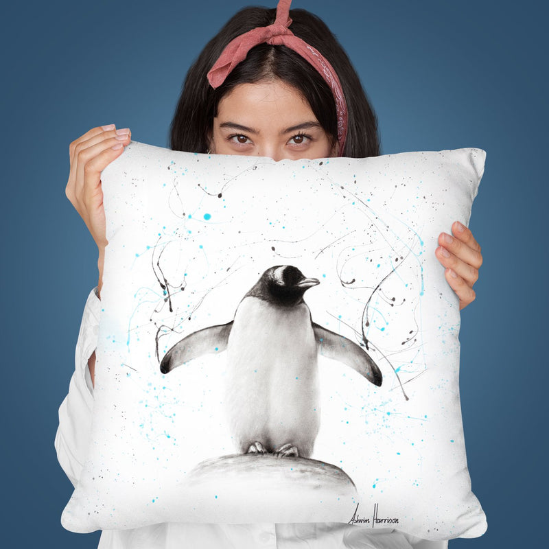 Penguin Parade Throw Pillow By Ashvin Harrison