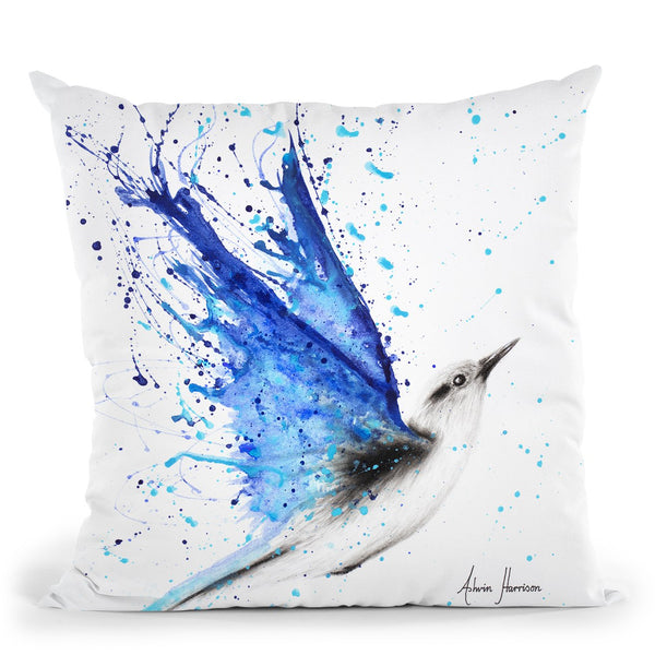 Blue Freedom Flight Throw Pillow By Ashvin Harrison