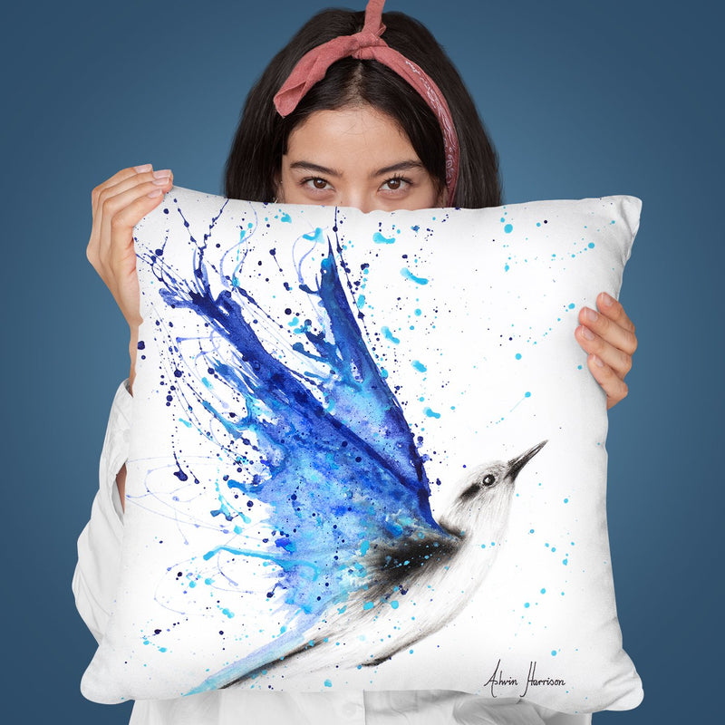 Blue Freedom Flight Throw Pillow By Ashvin Harrison