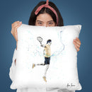 Roger Federer Inspired- Maestro Throw Pillow By Ashvin Harrison