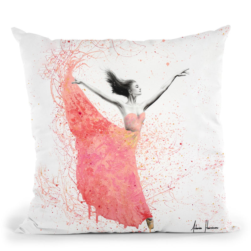 Rose Petal Dance Throw Pillow By Ashvin Harrison