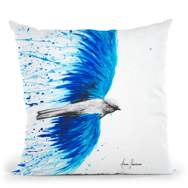 Blue Healing Bird Throw Pillow By Ashvin Harrison