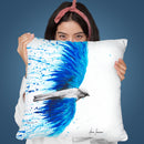 Blue Healing Bird Throw Pillow By Ashvin Harrison