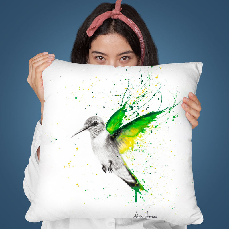Bird Of Emeralds Throw Pillow By Ashvin Harrison