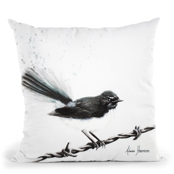 Coleraine Willy Wagtail Throw Pillow By Ashvin Harrison