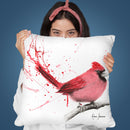 Curious Cardinal Throw Pillow By Ashvin Harrison