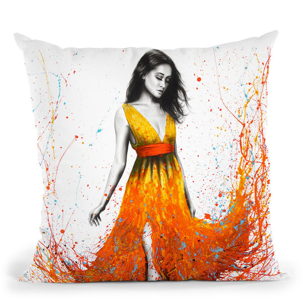 Electric Flame Throw Pillow By Ashvin Harrison