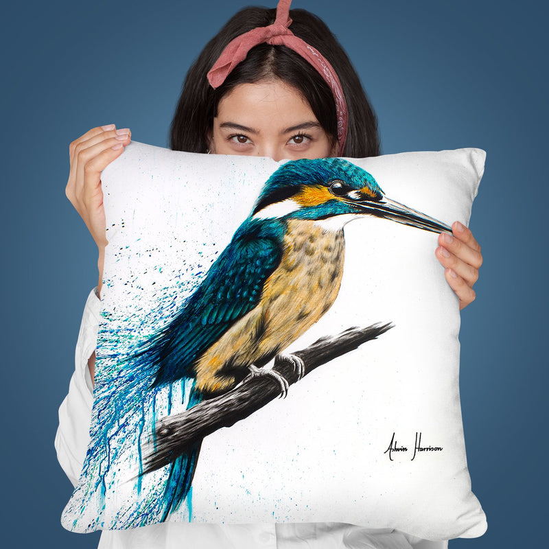 Enlightened Kingfisher Throw Pillow By Ashvin Harrison