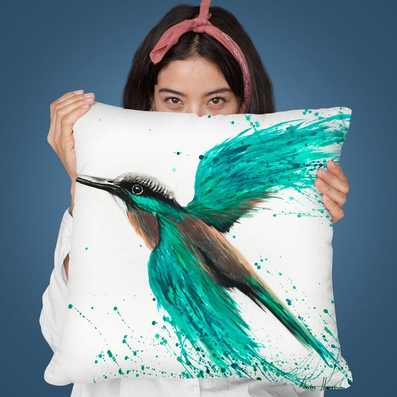 Kingfisher Tropics Throw Pillow By Ashvin Harrison