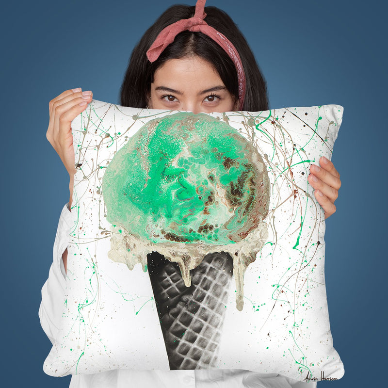 Mint And Chocolate Throw Pillow By Ashvin Harrison