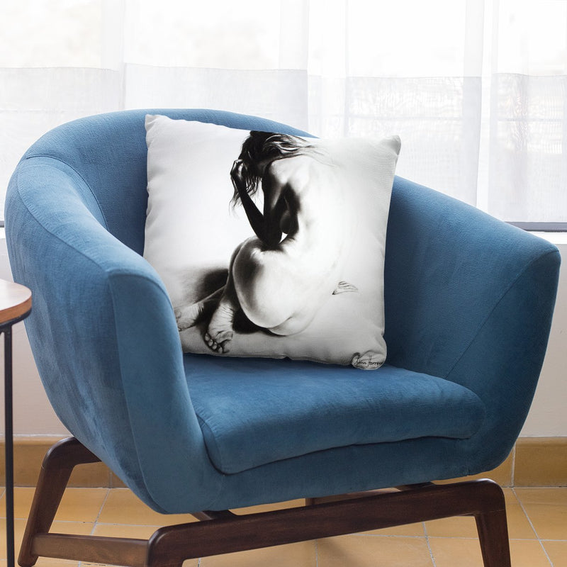 Nude Woman Charcoal Study 38 Throw Pillow By Ashvin Harrison