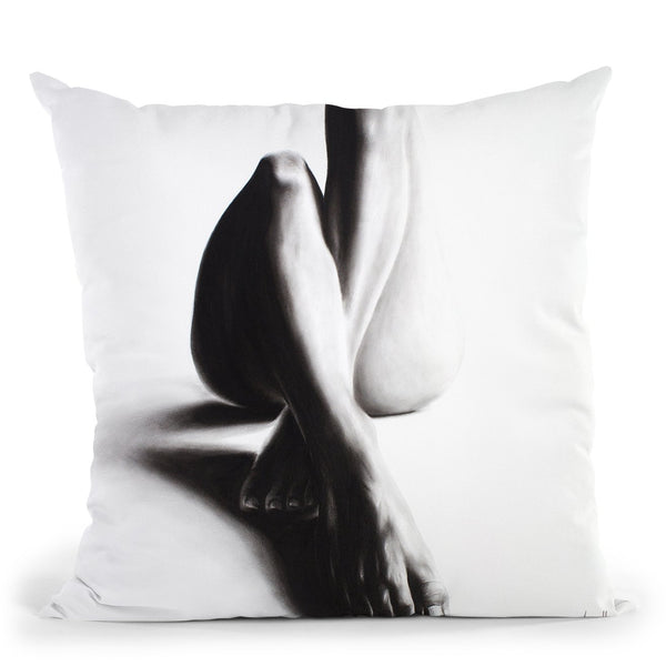 Nude Woman Charcoal Study 39 Throw Pillow By Ashvin Harrison