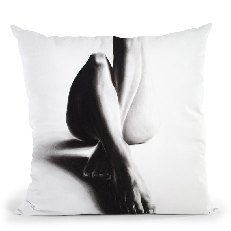 Nude Woman Charcoal Study 39 Throw Pillow By Ashvin Harrison