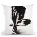 Nude Woman Charcoal Study 41 Throw Pillow By Ashvin Harrison