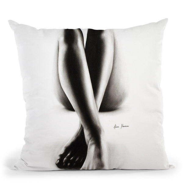 Nude Woman Charcoal Study 43 Throw Pillow By Ashvin Harrison