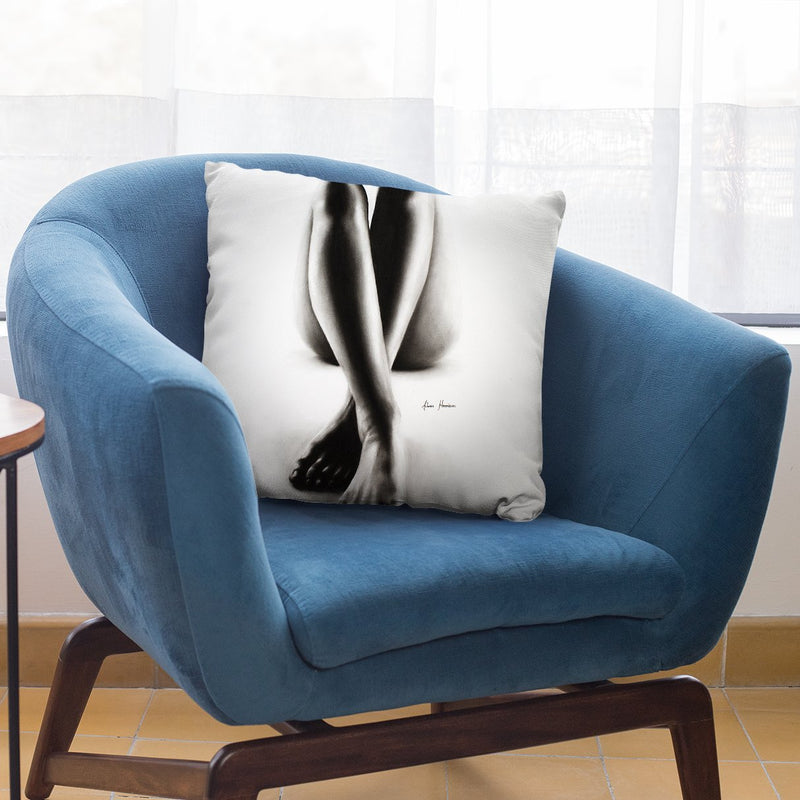 Nude Woman Charcoal Study 43 Throw Pillow By Ashvin Harrison