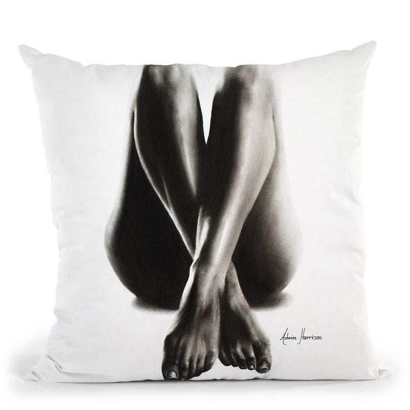 Nude Woman Charcoal Study 44 Throw Pillow By Ashvin Harrison