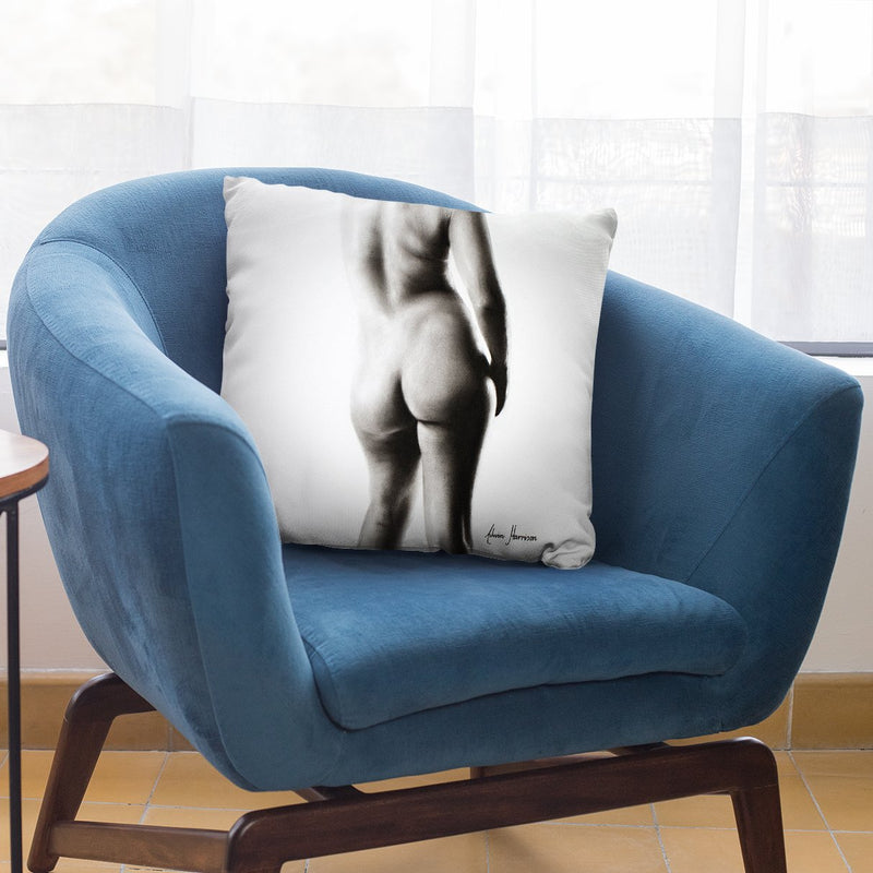 Nude Woman Charcoal Study 45 Throw Pillow By Ashvin Harrison