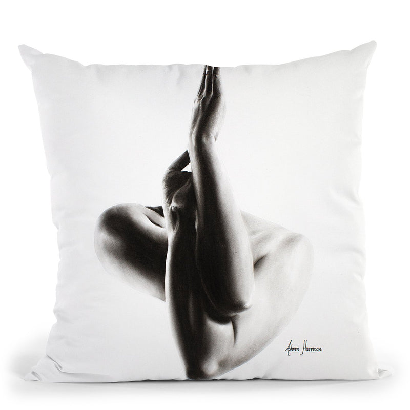 Nude Woman Charcoal Study 47 Throw Pillow By Ashvin Harrison